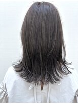 ヘアサロン ナノ(hair salon nano)&nbsp;透明感ブルージュカラー×外ハネミディ