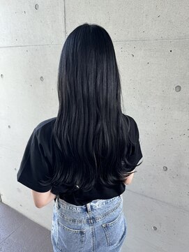 アチーブ ヘア デザイン(achieve hair design) ブルージュ暗髪美シルエットロング20代30代×ゆるふわ