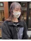 【松本咲花】ブリーチなしダブルカラーラベンダーグレージュ韓国