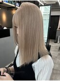 【GEEKS渋谷】艶ロング/ハイトーンカラー/ブロンドベージュ/小顔