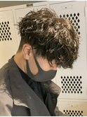 大宮波巻きスパイラルパーマツイストパーマメンズマッシュウルフ