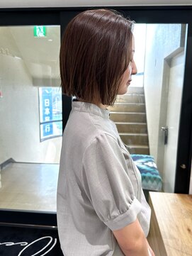 オーシャン(Ocean) 顔周りカット ココアベージュ 20代 髪質改善トリートメント 艶髪