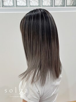 ソルア 上本町(solua)の写真/【上本町】白髪を味方につける新発想。高濃度水素ケアで、頭皮を労わりながら楽しむ大人のデザインカラー◎