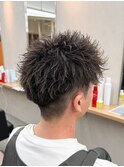 刈り上げセンターパート/波巻きツイストスパイラル/南堀江