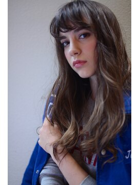 ミラバイグリーン(Mira by green) ”sheer”×"cinnamon beige"カジュアル long#1