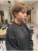 マッシュショート ×  ミルクベージュ