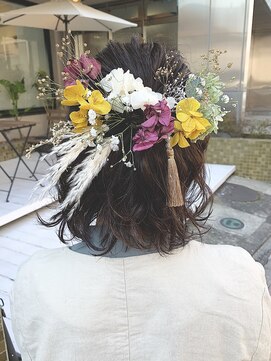 ヘアーメイクオズ(hair make O/S) お花たっぷり☆袴ヘアセット