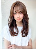 アフロート矢田菜津紀　20代30代柔らかベージュ前髪◎髪型