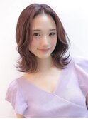 《Agu hair》ラズベリーカラーが可愛いフェミボブ