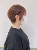ショート×ハイライト白髪ぼかし×シルキーベージュ[心斎橋]