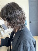 ウルフパーマミディアムレイヤーカット