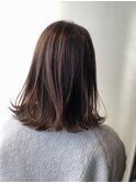Aimee 町田　オリーブブラウン×外ハネミディ