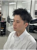 刈り上げスパイキーショート メンズ 眉毛 名古屋