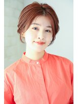 大人ショート/ショートボブ/マチルダボブ/ピンクベージュ/卵型