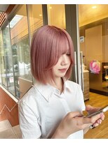 ミルクティーベージュ　韓国ヘア　ブリーチカラー