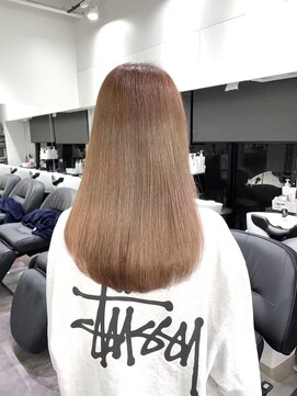 ロア 中目黒(loa) レイヤーロング/グレーベージュ/黒髪/前髪パーマ[中目黒]