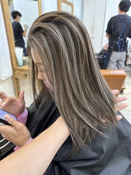 エトラ 渋谷店(etora) 小顔 ネビージュ　グレージュハイライトカラー◎