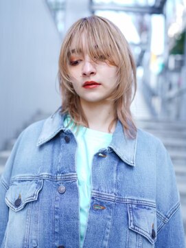 ギークス(GEEKS) 【GEEKS渋谷】ミルクティーベージュ/ウルフカット/春夏ヘア/小顔