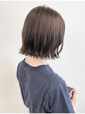 ◯外ハネ×透明感ブラウン　大人可愛い軽やかボブ