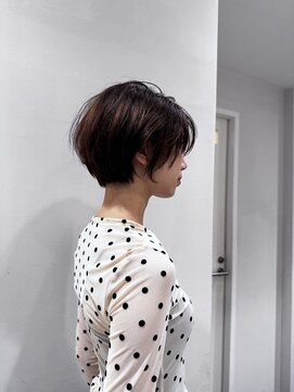 エアー 銀座タワー(AIR) 【藤岡】ナチュラルショートボブ移行ヘア