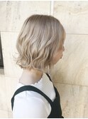 くびレイヤー グレーベージュ 白髪染め 白髪ぼかし 髪質改善