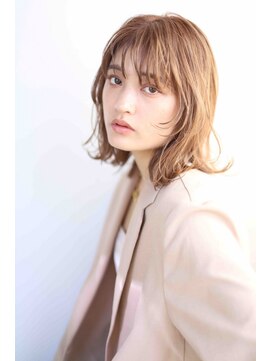 ムウ 難波(MOU) ナチュラルボブ暗めカラーグランマッシュデザイン20代30代40代50