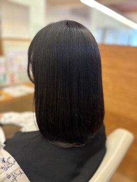 ファースト 長町店(first) 【王道ボブ】結べて乾かしやすい段差なしの前下がりボブ