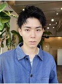 メンズカット:アップバングショート/メンズショート/束感/短髪