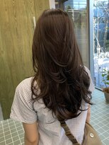ヌヌ 渋谷 原宿 明治神宮前(nunu) レイヤーカットトリートメントブリーチなしカラーグレージュ