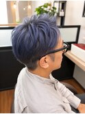 ラベンダーグレージュ × レイヤーショート