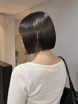 フォト 新宿三丁目(foto)&nbsp;顎ライン切りっぱなしボブ×ココアブラウン