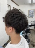 刈り上げツーブロック、パーマ