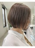 【YOKE】大人かわいいショートボブオリーブベージュ大人ボブ