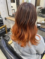 ヘアサロン ドットプラス 町田店(dot. plus) グラデーションカラー×オレンジ