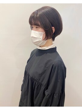 モリオフロムロンドン 松戸店(Morio from London) 【松戸　石山】丸みショートボブ　耳掛けボブ