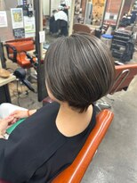 ベルクープス 天王寺店(Belle Coupes) 【BelleCoupes】白髪ぼかしハイライト 脱白髪染め大人グレージュ