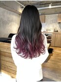 〈門前仲町　マンツーマン〉バレイヤージュ×ローズレッド