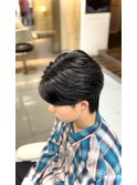 ニュアンスパーマセンターパートセンター分けメンズカット横浜