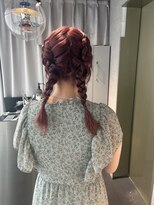 リラス 博多(rilas)&nbsp;ピンクカラー　ヘアアレンジ　イメチェン　ワイドバング