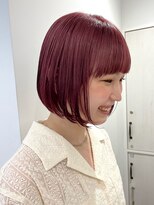 ガーデンヨコハマ(GARDEN YOKOHAMA) ミニボブ 内巻き ローズブラウン モーヴピンク ダークレッド