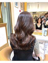 ロンドアベニール 北千住(Lond avenir) ブリーチなし　チョコレートブラウン　レイヤーカット　顔周り