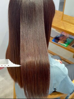 ムク(mUku)の写真/〈mUku〉の縮毛矯正は自然に仕上がる♪気になる髪の広がりやウネリが理想のストレートヘアに。