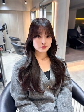 ロンドクロエ 横浜(Lond Chloe) ミニウルフレイヤーカット顔周りカット前髪カット韓国ロング