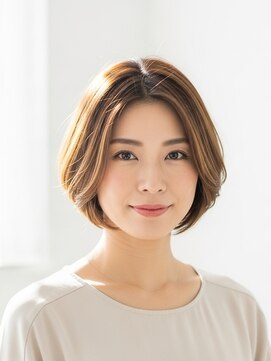フープ 川越(hoop) 大人ショートボブ川越/ボブ/ハイライト/白髪ぼかし/白髪染め