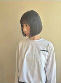 【髪質改善】ミニボブ×透明感グレー