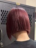 ヲタク(wotaku.)&nbsp;レッドカラーワインレッドボルドーカラー暖色カラーブリーチボブ