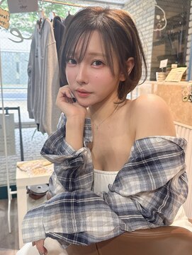 ノエ(Noe) 30代40代ショートボブシースルーバング韓国ボブレイヤーカット