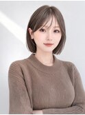 小顔効果抜群◎大人かわいいナチュラルボブ