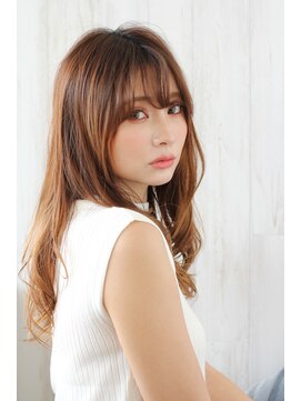 アンダーバーホワイトモデ 河内長野(_WHITE mode) ☆ライトブラウンロング　河内長野×千代田