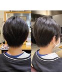大人ショート 耳かけ 小顔 前髪 黒髪カタログ 登戸 20代 30代 楽